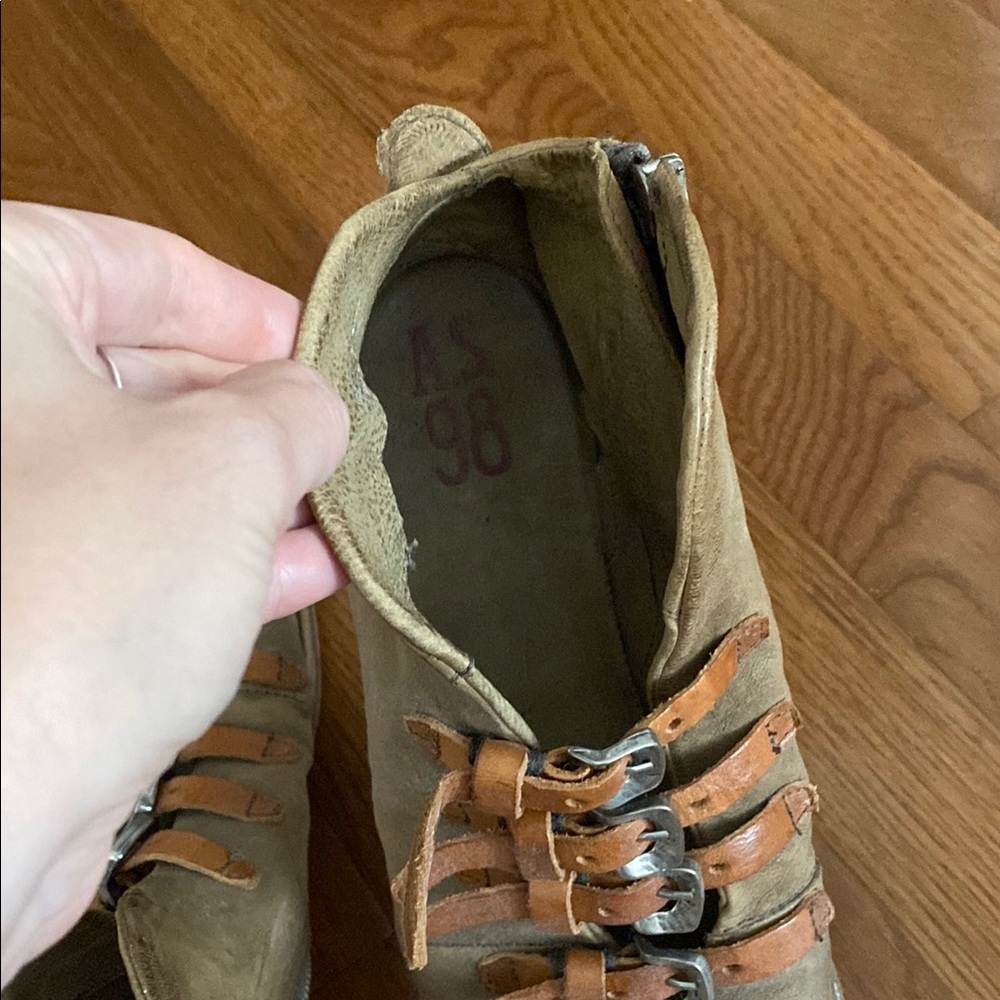 A.S.98 Leather Buckle Sandals - Picture 5 of 7